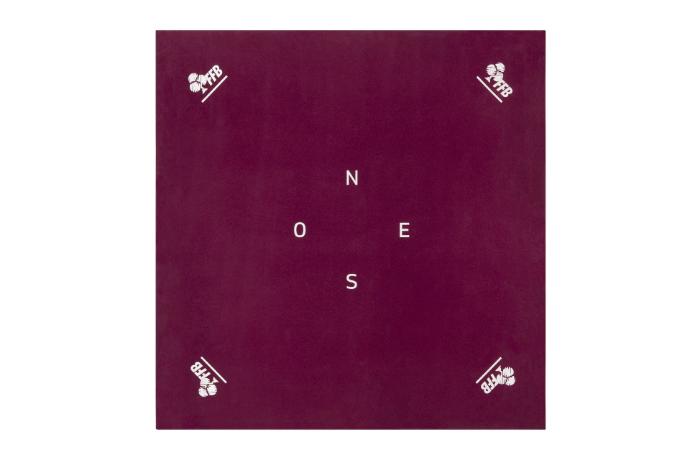 5 TAPIS DE BRIDGE 78 x 78 SUEDINE ROUGE